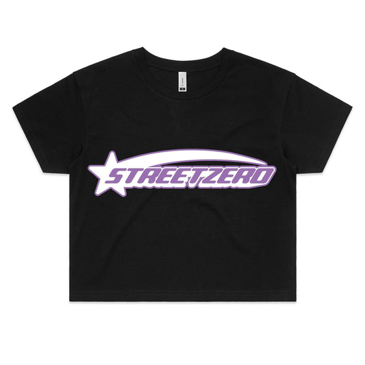 Y2K Supra Crop Tee - Black